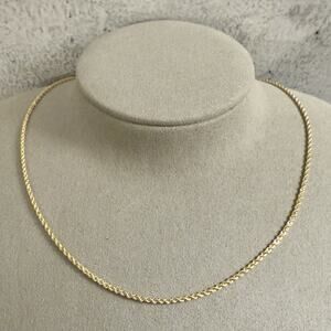10k Gold Diamond Cut Rope Chain 18 inch, 1.6mm -ITALY-NEW-Retail $599